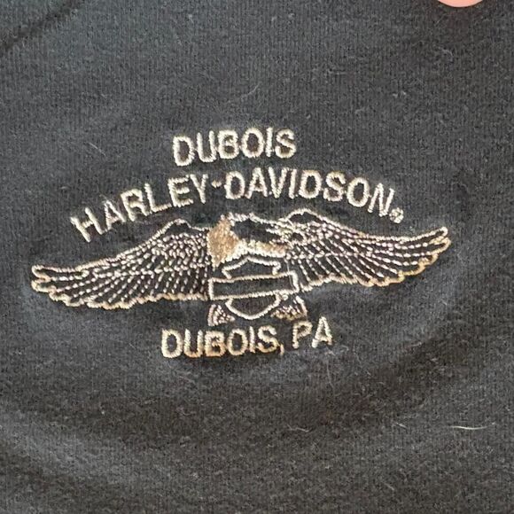 Vintage Womens Harley Davidson Grunge Embroidered Tee SZ S - Picture 4 of 4